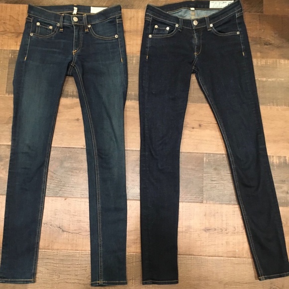 2 Pairs rag & bone Jeans Sz 24 - Picture 1 of 6
